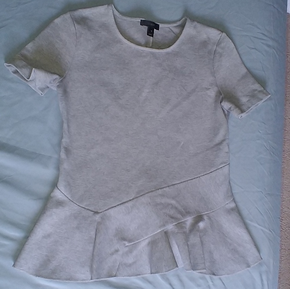 JCrew fitted Peplum Tee